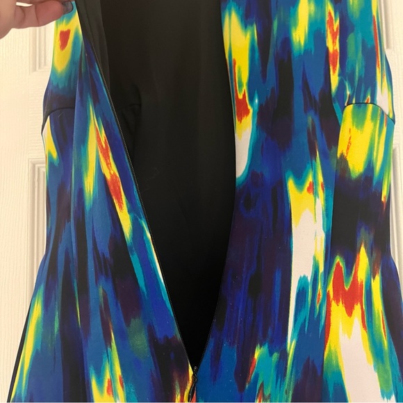 Calvin Klein Multicolored Sleeveless Fit & Flare Swing Dress Twirl Dress Sz 4 - Picture 6 of 7